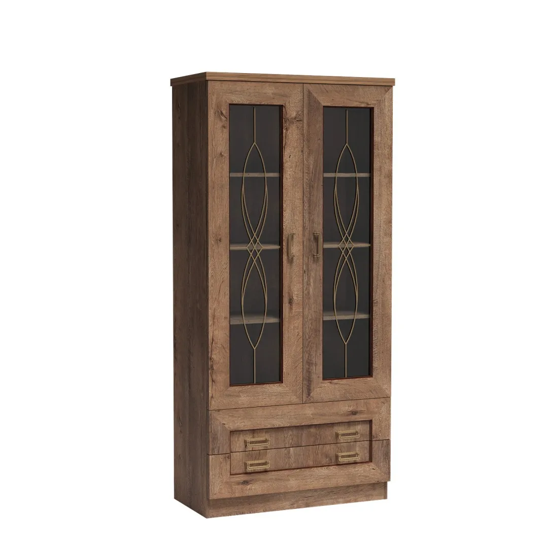 Witryna do salonu KLASI 90 cm w kolorze dąb lefkas