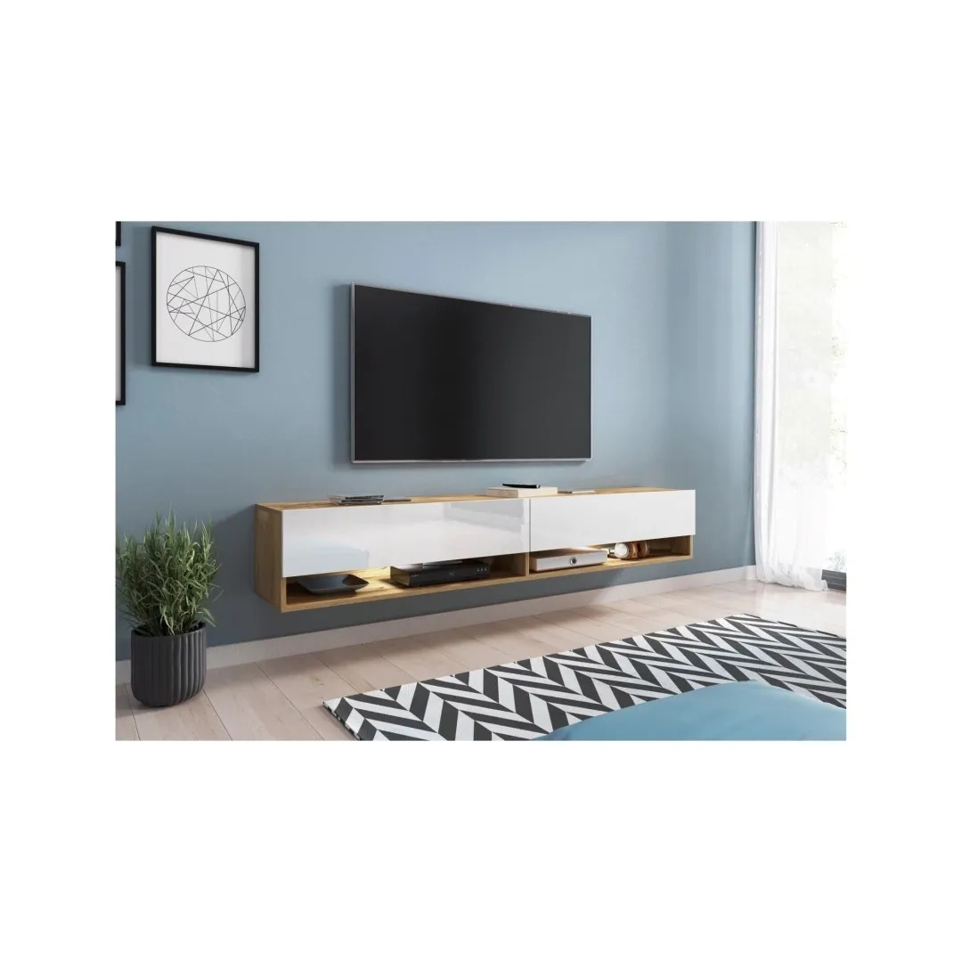 Szafka RTV "ANNE", z frontami w wysokim połysku