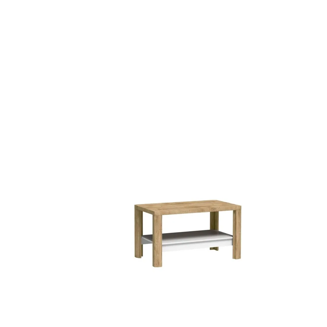 Stolik kawowy LIVIO dąb ribbeck/biały połysk