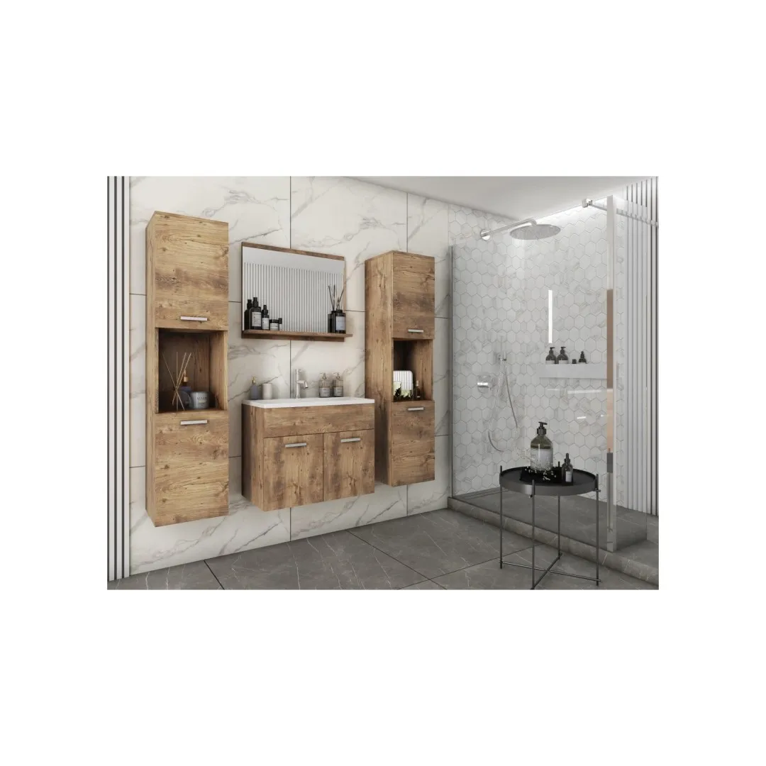 Zestaw mebli łazienkowych "MONTANA XL", w kolorze Kasztan Wrocławski