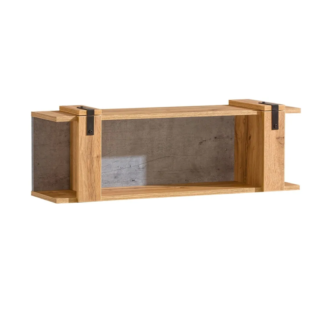 Wisząca półka MILENIUM 100 cm Dąb Wotan/Beton Millenium