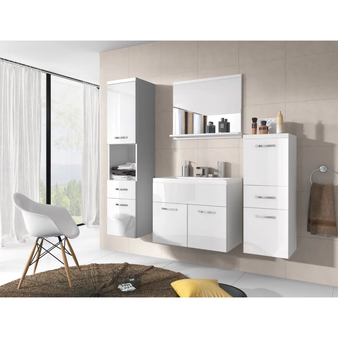 Meble łazienkowe biały połysk - ALBA