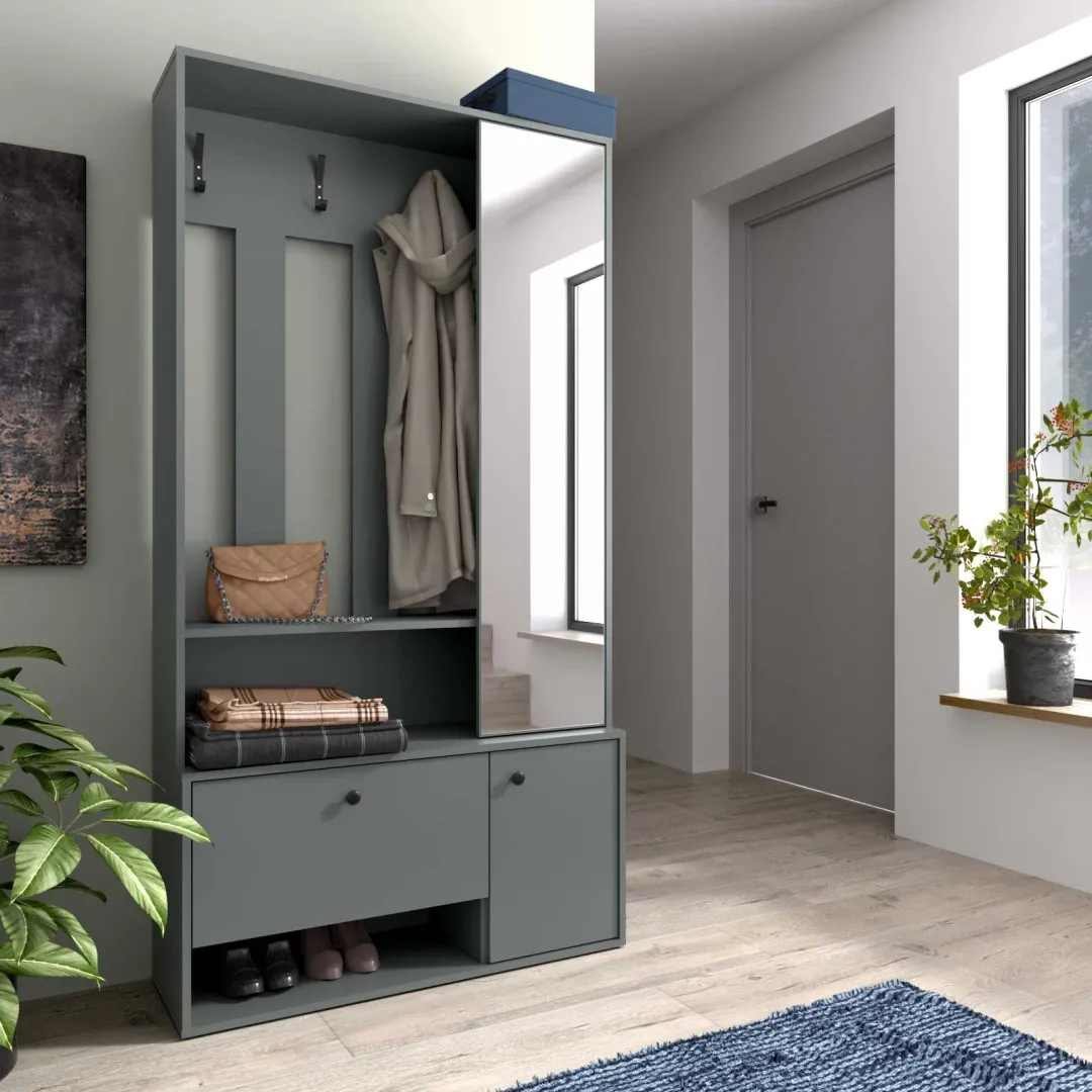 Garderoba "SPOT" z lustrem, 100 cm